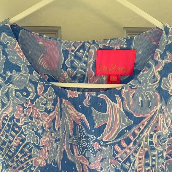 LILLY PULITZER, NWT, Mila Stretch Shift, Boca Blue Woven Dress, Size 10 - Picture 2 of 11